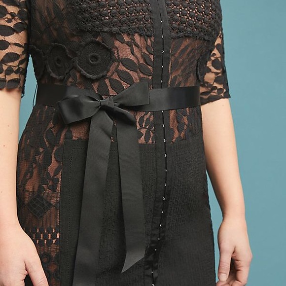 COPY - New-with tags-Anthropologie Black lace dress. - Picture 4 of 7